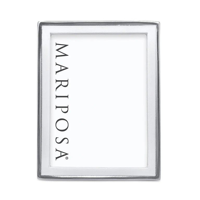 Mariposa Signature White 5 x 7 Picture Frame