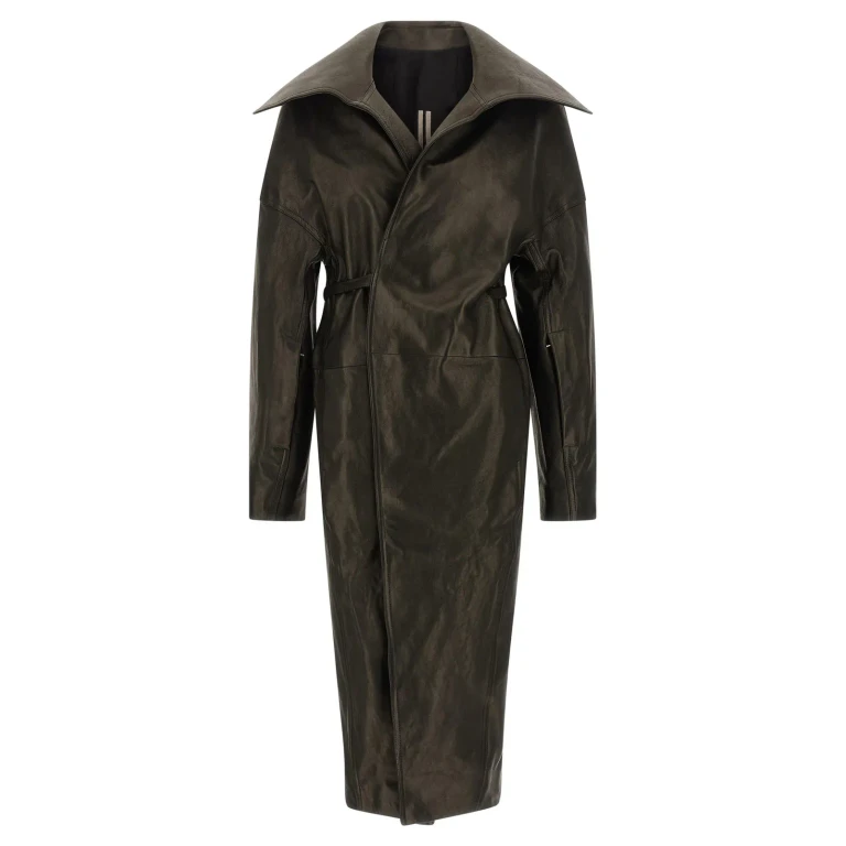 Rick Owens Dracucollar Belted Coat