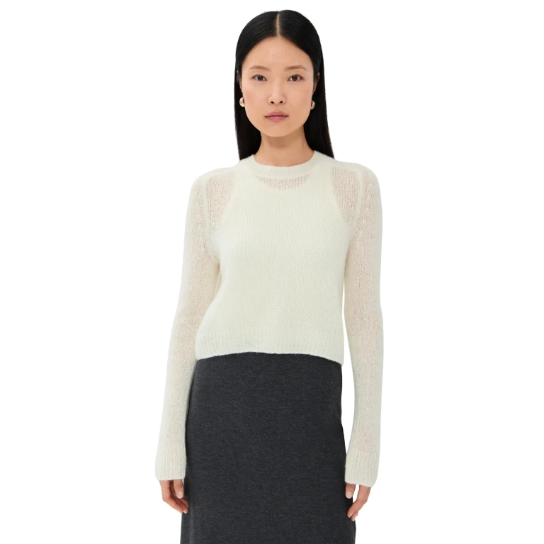 LISA YANG Solene Cashmere Sweater Cream 1