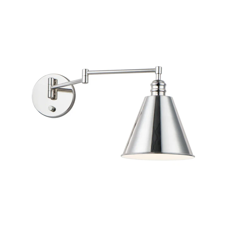 Polished Nickel One Light Wall Sconce from the Library Collection