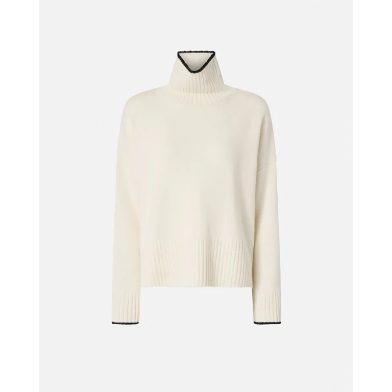 Pinko - 美利奴羊毛羊绒高领毛衣