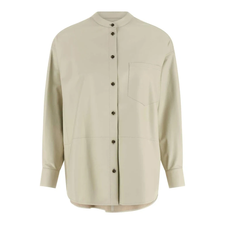 Yves Salomon Leather Shirt
