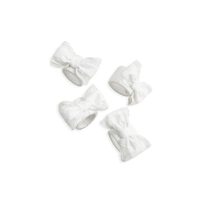 LoveShackFancy Victorian Napkin Rings White One Size