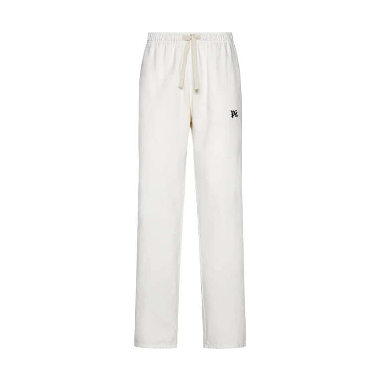 Pantaloni con coulisse e ricamo monogramma Palm Angels