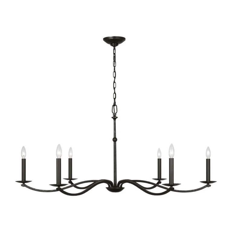 Aged Iron Chandelier from the Wellen Collection