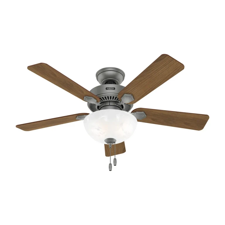Matte Silver 44"Ceiling Fan from the Swanson Collection