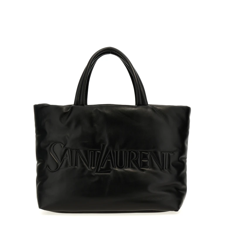 Saint Laurent Black Lamb Leather Tote Bag - Unisex