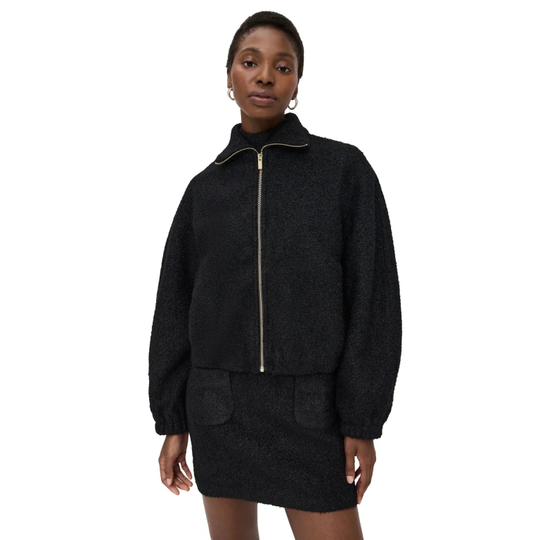 Amanda Uprichard Como Bomber Jacket Black XS