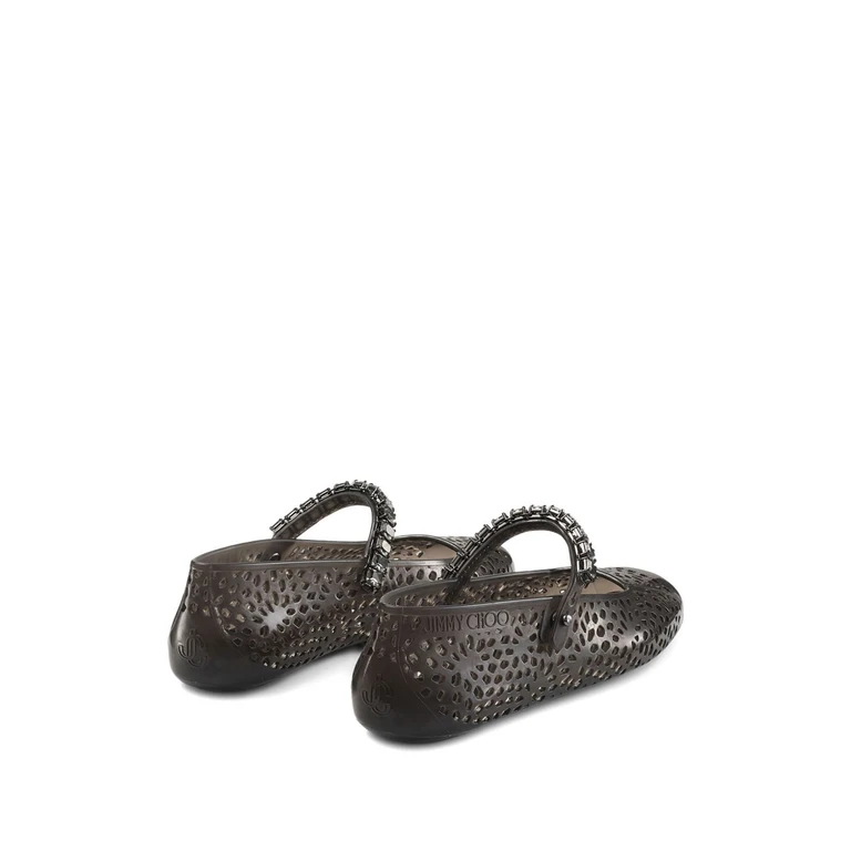 Jimmy Choo Flat shoes Black Polyurethane - Women