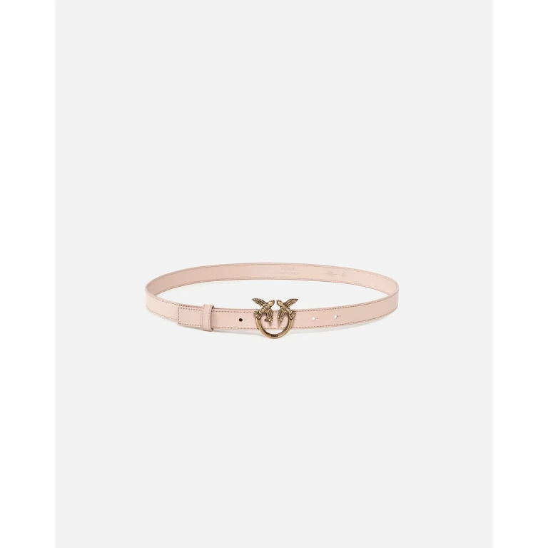 Pinko - Fine ceinture Love Birds en cuir 2cm - XS