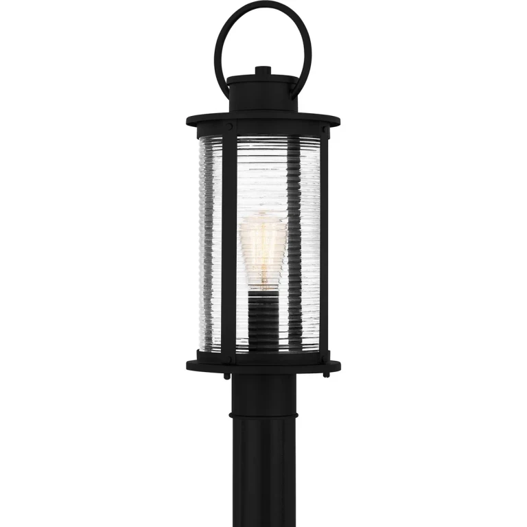 Matte Black One Light Outdoor Post Mount from the Tilmore Collection