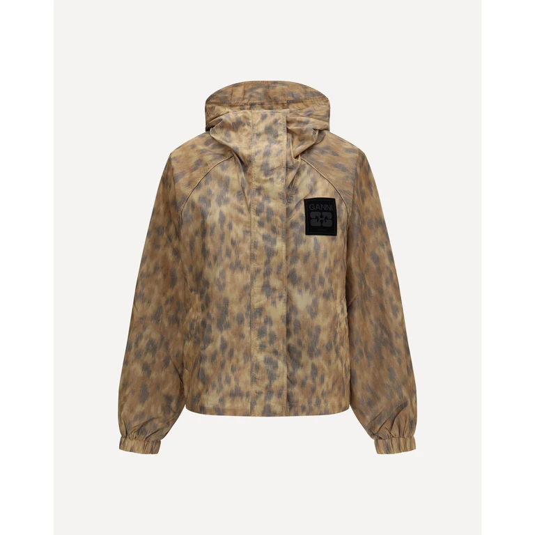 GANNI Ultralight printed nylon Jacket Female L-XL