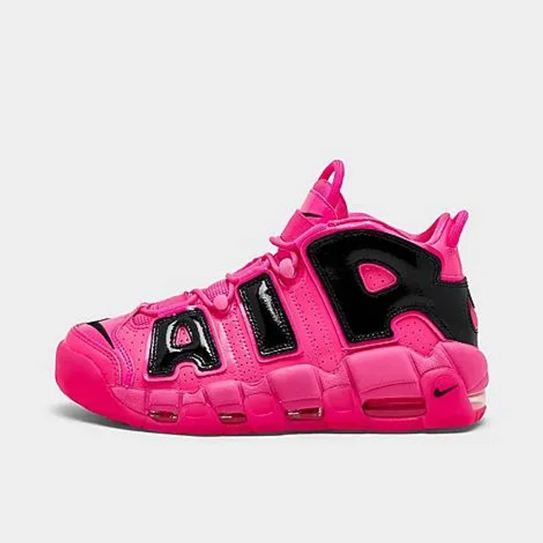 Nike Women's Air More Uptempo SE Basketball Shoes in Pink Blast/Black Size: 5.0