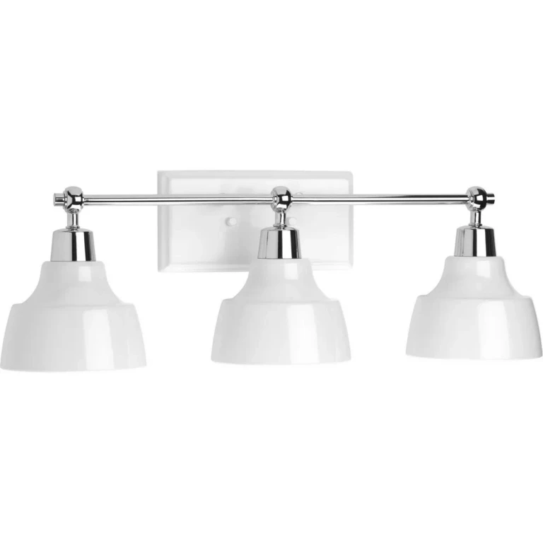Polished Chrome Three Light Bath from the Bramlett Collection