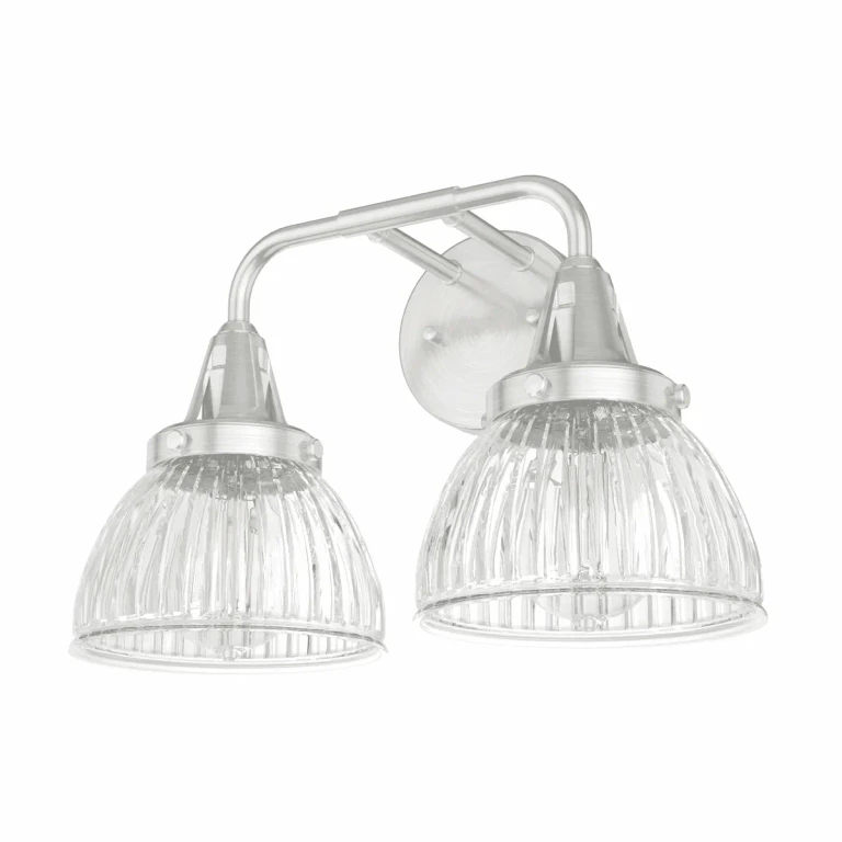 Hunter Cypress Grove 2-Light Bathroom Vanity Light in Brushed Nickel