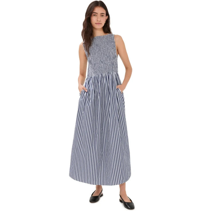 Hill House Home The Cosima Nap Dress Blue/Red Gingham S