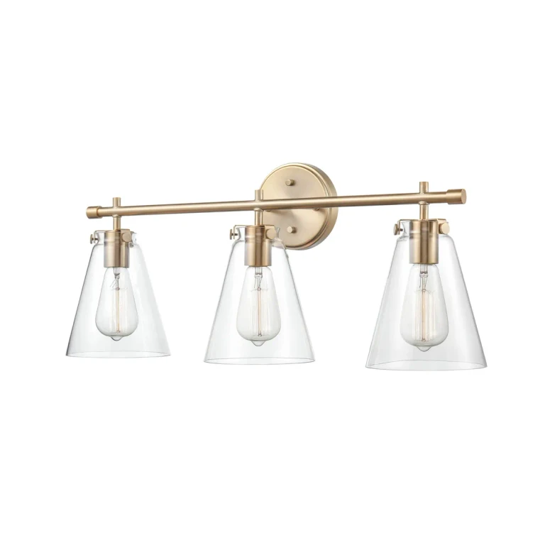 Millennium 3-Light Bathroom Vanity Light in Modern Gold