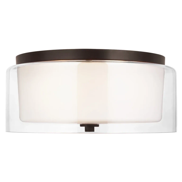 Bronze Two Light Flush Mount from the Elmwood Park Collection