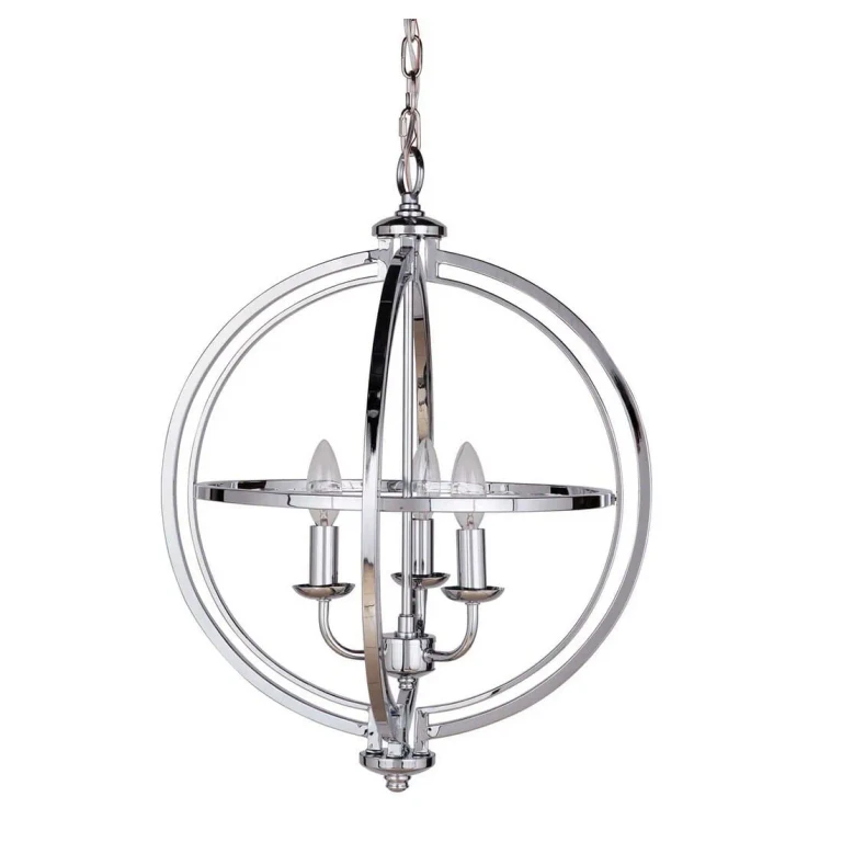 Berkeley 3-Light 17" Foyer Light in Chrome