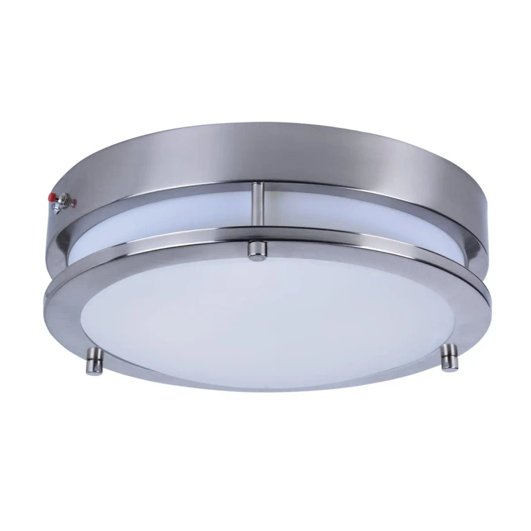 Linear 11.75" LED White Flush Mount in Satin Nickel