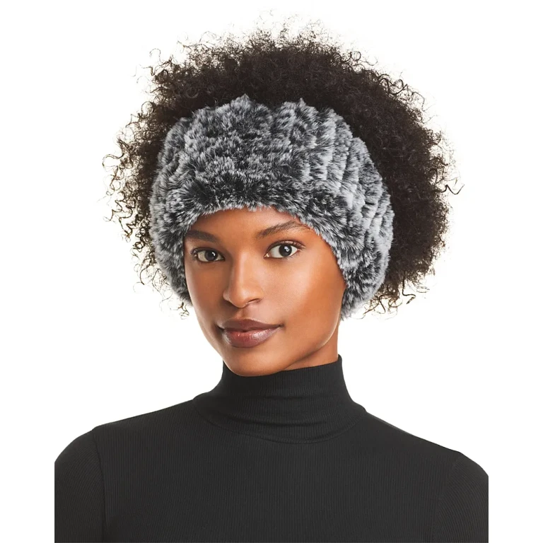 Rex Rabbit Faux Fur Knit Headband