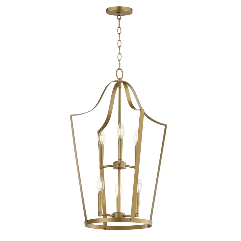 Natural Aged Brass Pendant from the Arden Collection