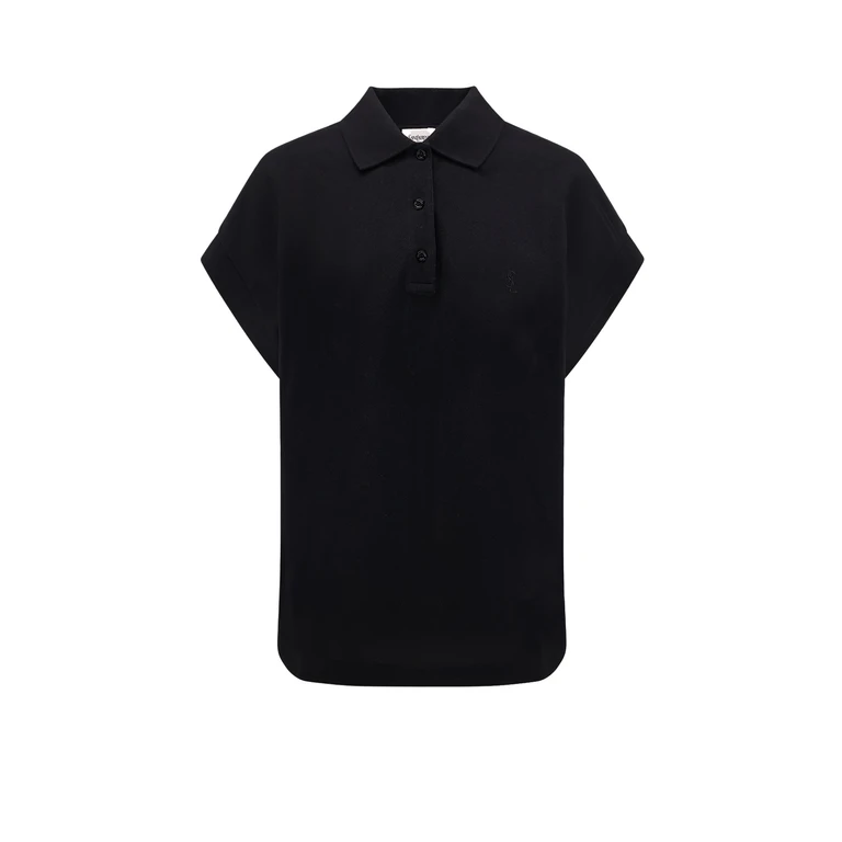 Saint Laurent T-shirts and Polos Black Cotone Poliestere - Women