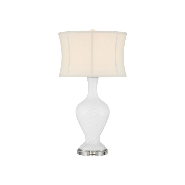 White Clear Table Lamp from the Zeta White Table Lamp Collection