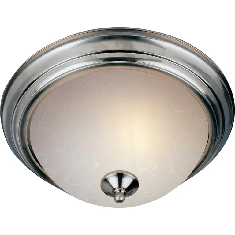 Satin Nickel Three Light Flush Mount from the Essentials - 584x Collection