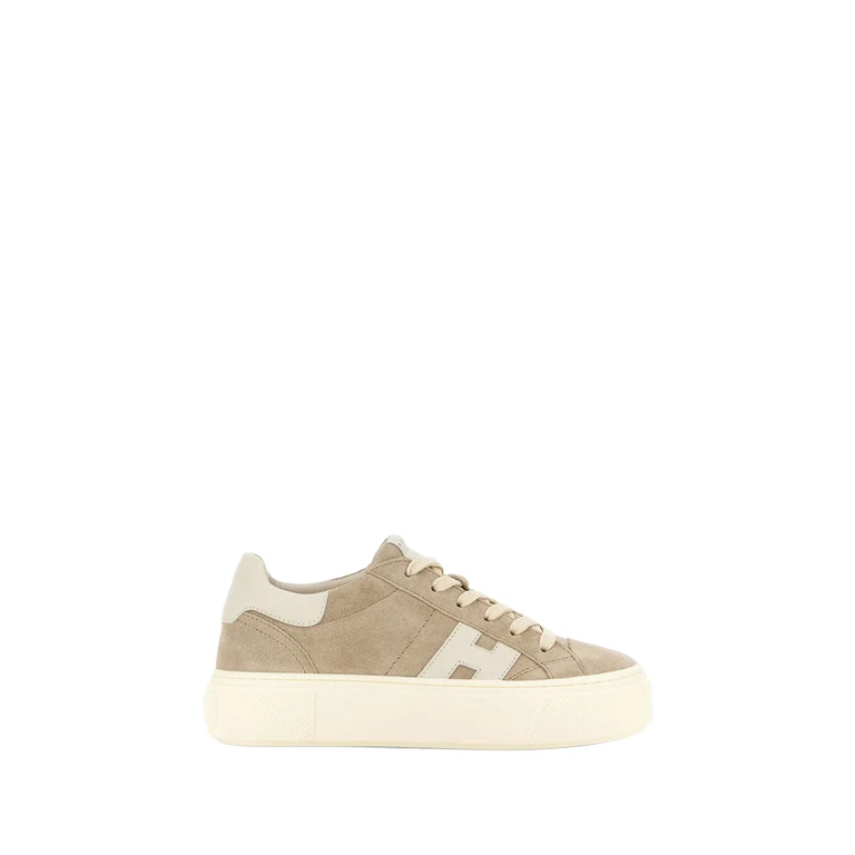 Hogan Sneakers Bianco/marrone Sole El Cover Co Le Pu Pl Vi - Women