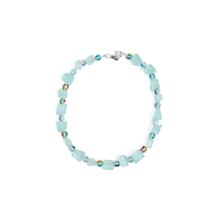 Ian Charms Iced Out Necklace Silver One Size