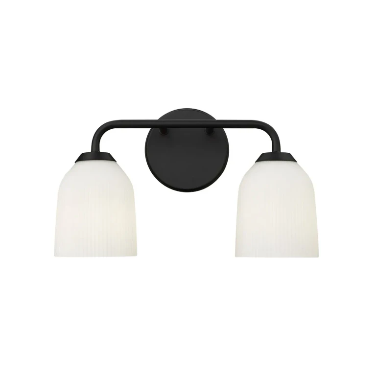 Matte Black Bathroom Vanity Light from the Norah Collection