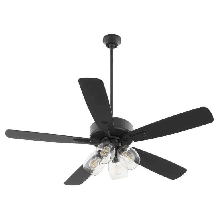 Matte Black 52" Ceiling Fan from the Ovation Collection