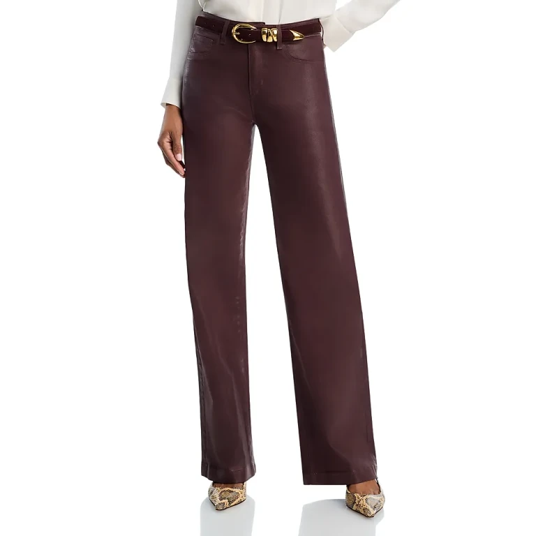 L'Agence Scottie High Rise Wide Leg Jeans in Chocolate