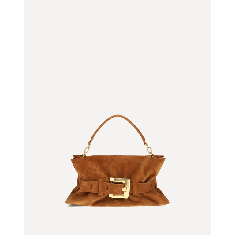 BALMAIN Medium Anthem Bag in suede calfskin Female UNI
