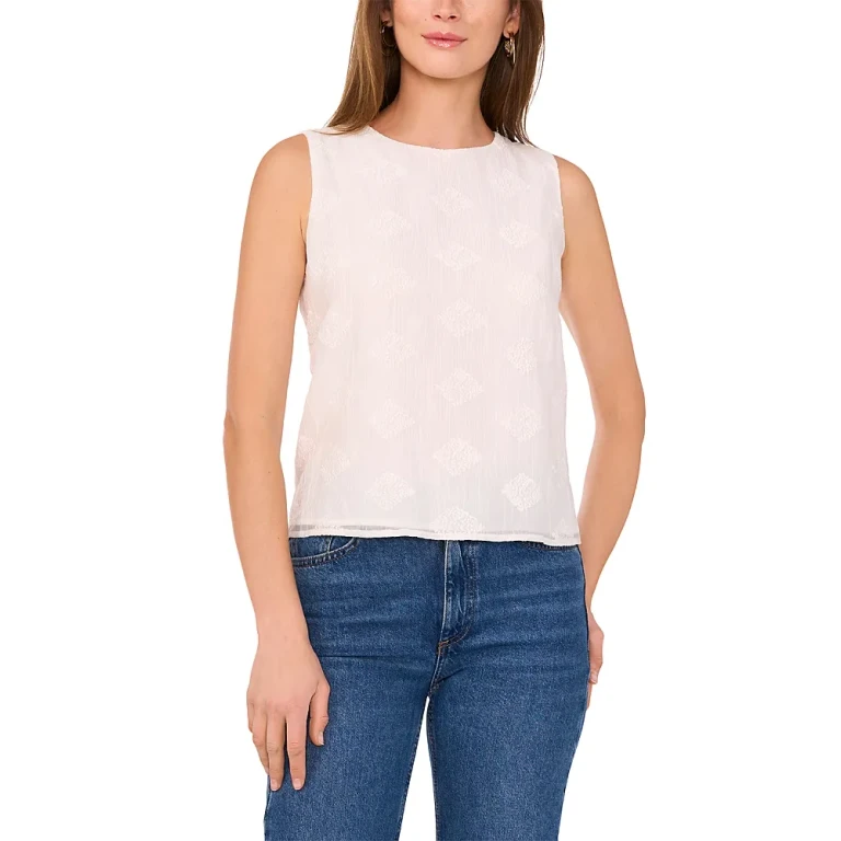 Vince Camuto Sleeveless Crewneck Blouse