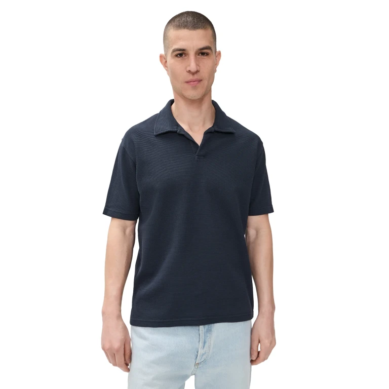 Closed Textured Polo Dark Night L