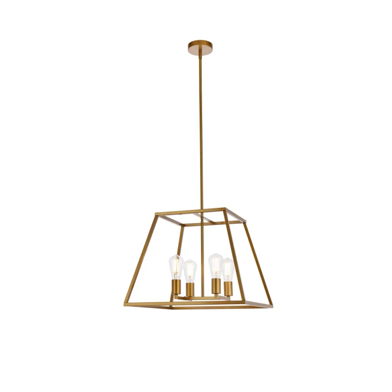 Brass Four Light Pendant from the Declan Collection