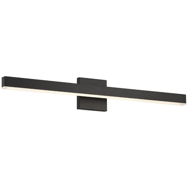 Matte Black LED Bathroom Vanity Light from the Cisco Collection