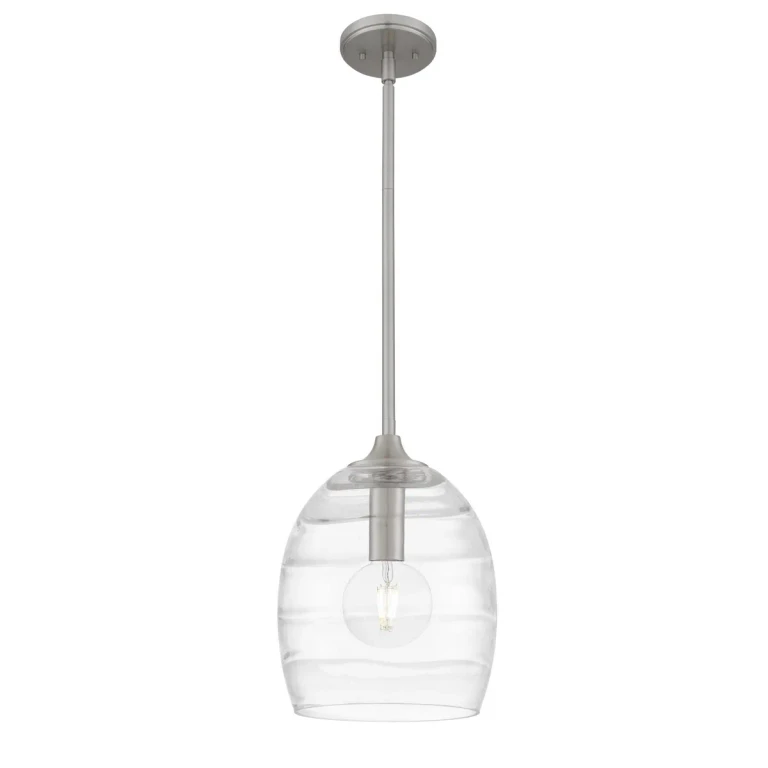 Brushed Nickel Mini Pendant from the Lucy Collection