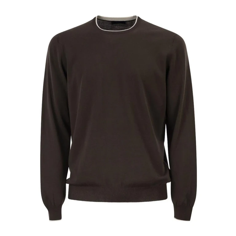 Fay Pull Col Rond - Marron
