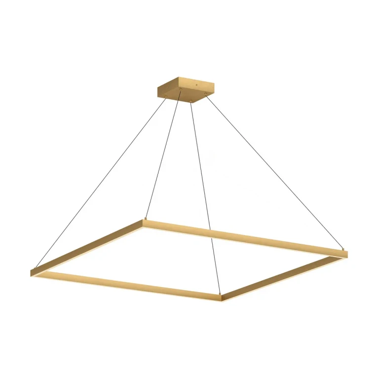 Brushed Gold LED Pendant from the Piazza Collection