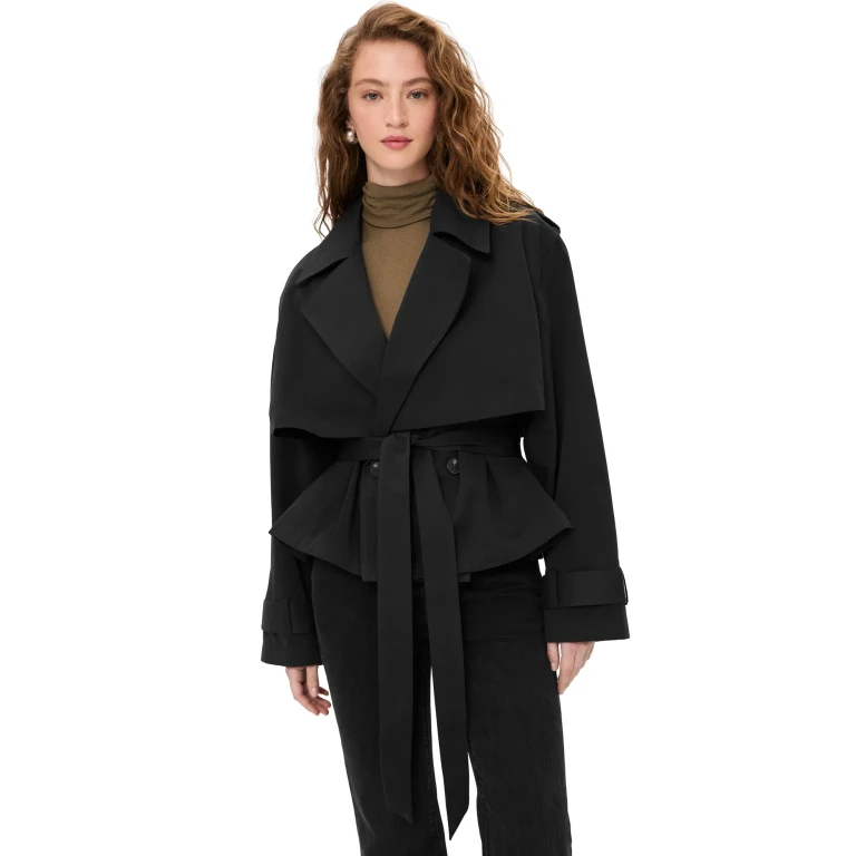 Joe's Jeans The Liz Cropped Trench Coat Camel M