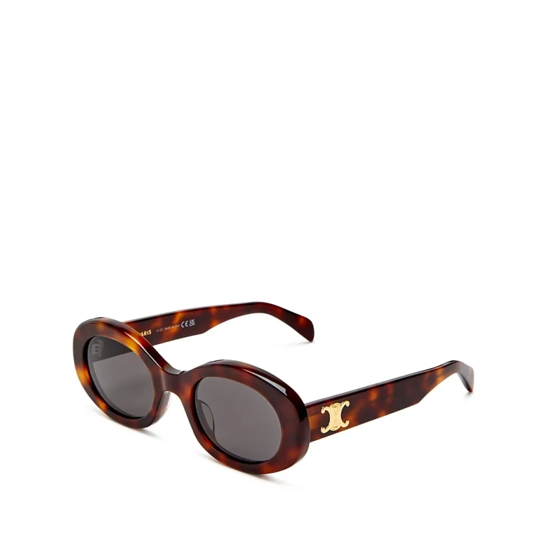 Celine Triomphe Oval Sunglasses, 52mm