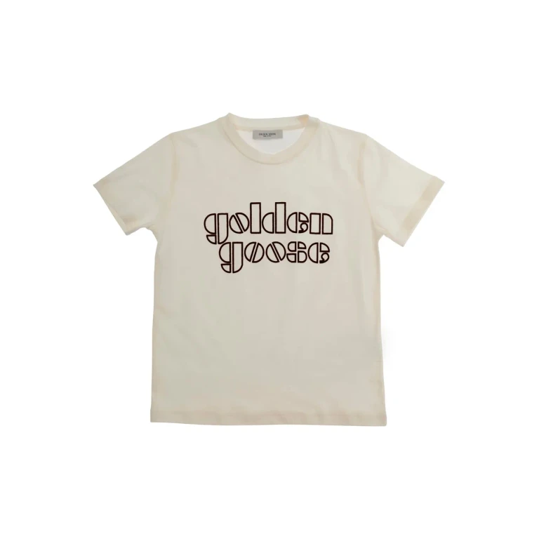 T-shirt gkp01403p00243311560 Crew Neck With Logo Lettering On The Front In White Cotton For Kids