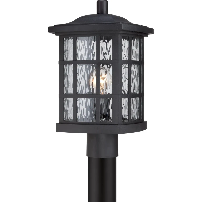 Stonington 1-Light Outdoor Post Mount in Mystic Black
