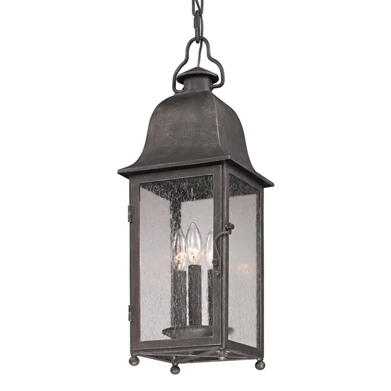 Vintage Bronze Hanging Lantern from the Larchmont Collection