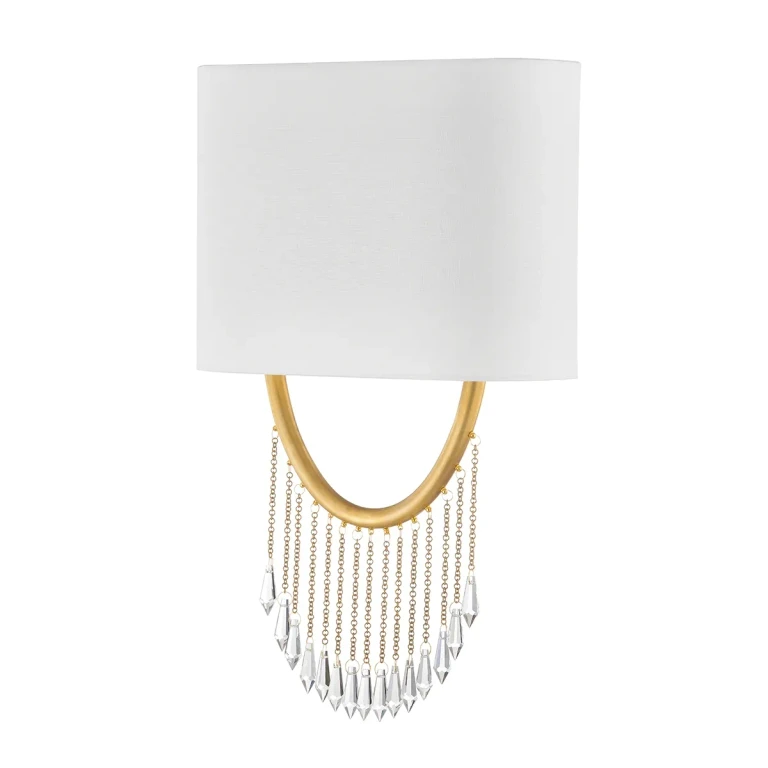 Francesca 2-Light Wall Sconce in Vintage Brass
