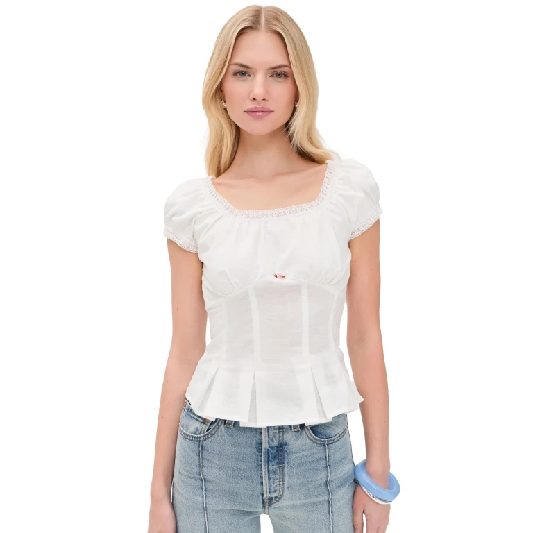 Lisa Says Gah Pat Top Dove L