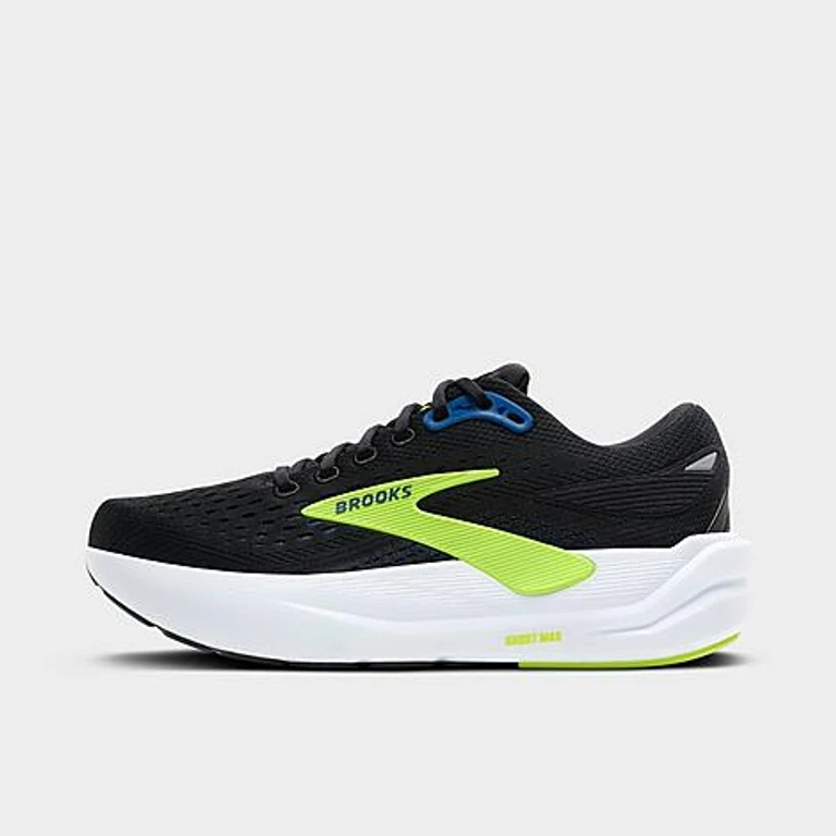 Men's Ghost Max 3 Running Shoes in Black/Navy/Acid Lime Size: 7.5